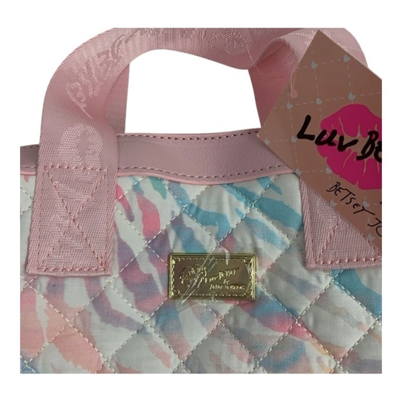 Quilted Backpack Pastel Zebra Backpack Set Matching Pouch main image 6
